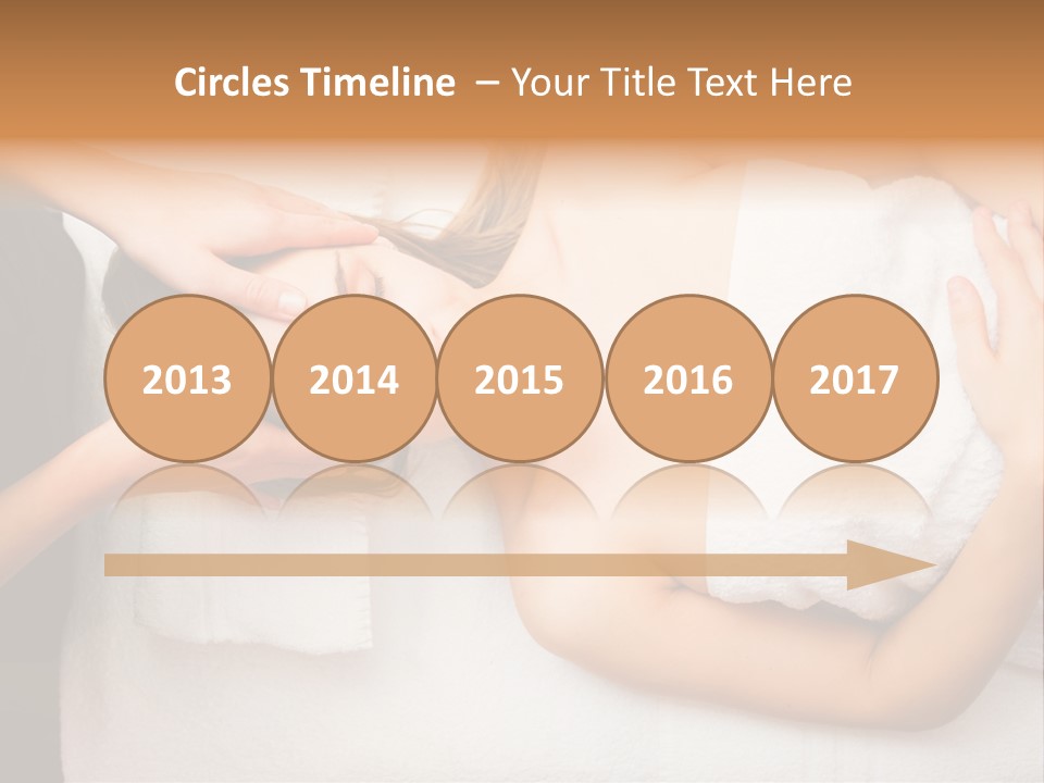 A Woman Getting A Massage With Her Hands On Her Head PowerPoint Template