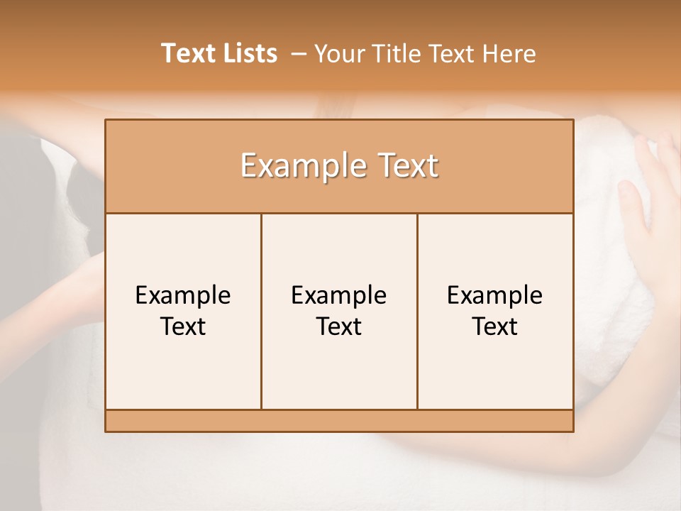 A Woman Getting A Massage With Her Hands On Her Head PowerPoint Template