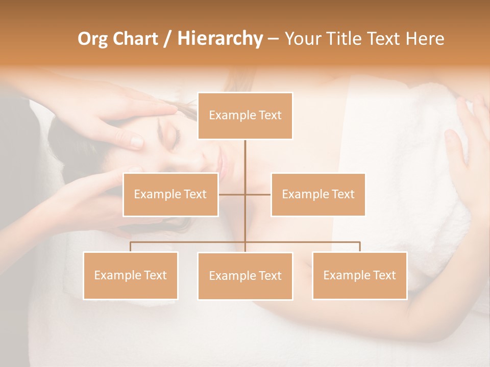 A Woman Getting A Massage With Her Hands On Her Head PowerPoint Template