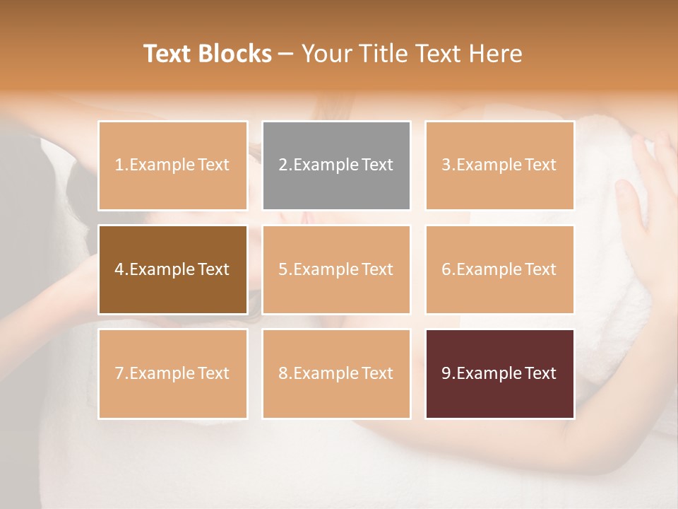 A Woman Getting A Massage With Her Hands On Her Head PowerPoint Template