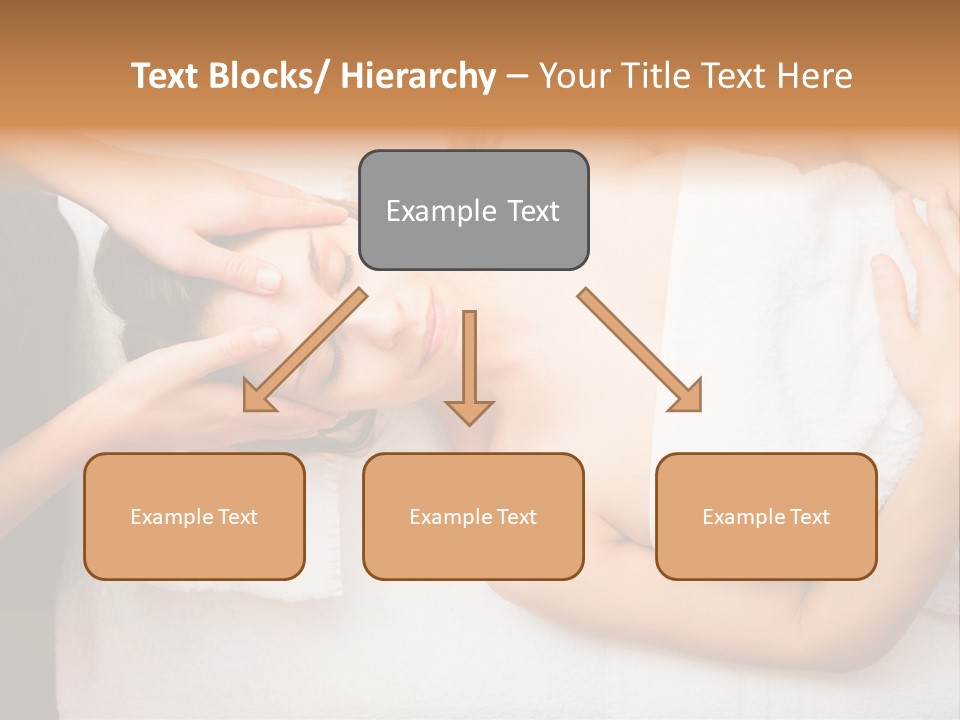 A Woman Getting A Massage With Her Hands On Her Head PowerPoint Template