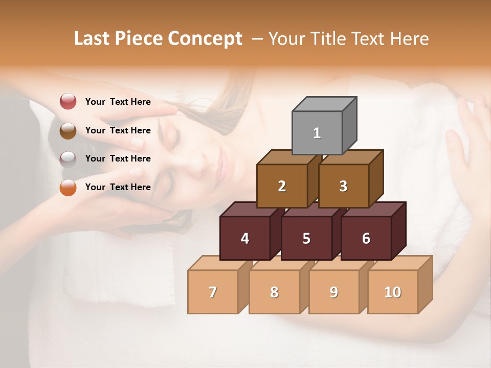 A Woman Getting A Massage With Her Hands On Her Head PowerPoint Template