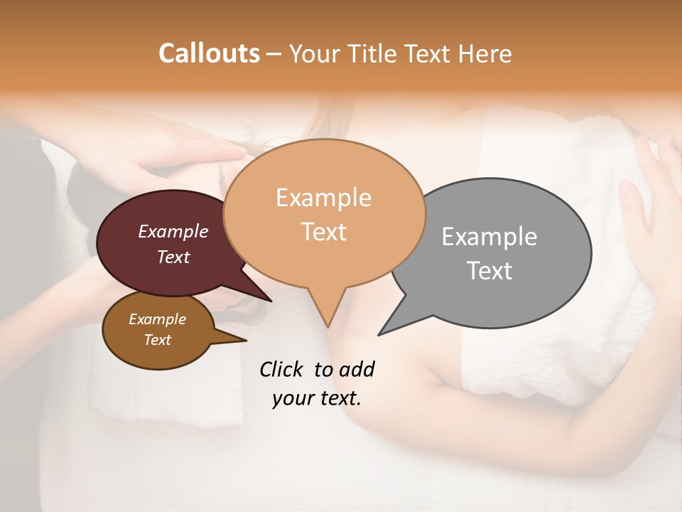 A Woman Getting A Massage With Her Hands On Her Head PowerPoint Template