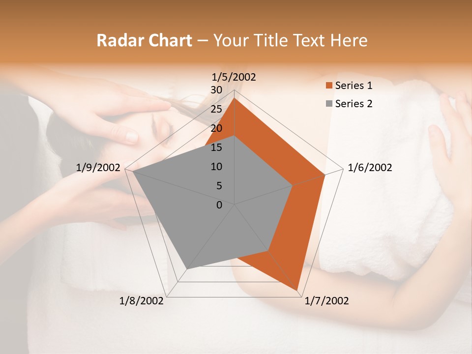 A Woman Getting A Massage With Her Hands On Her Head PowerPoint Template