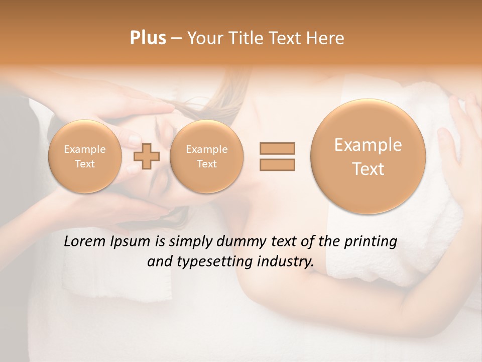 A Woman Getting A Massage With Her Hands On Her Head PowerPoint Template