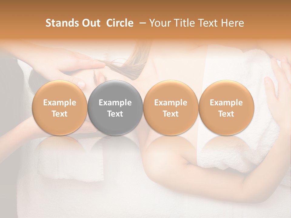 A Woman Getting A Massage With Her Hands On Her Head PowerPoint Template