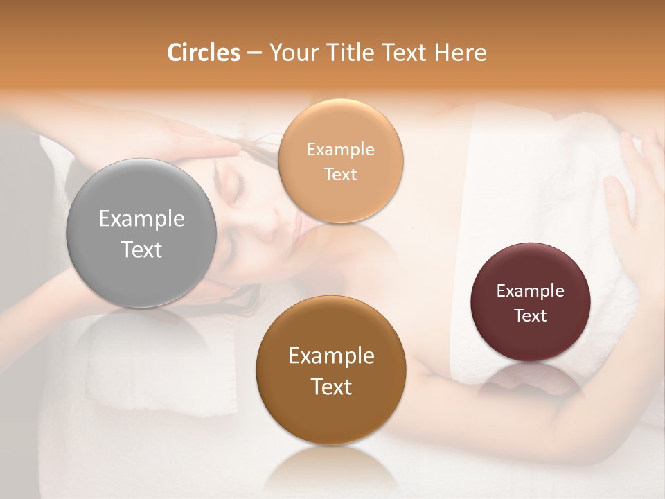 A Woman Getting A Massage With Her Hands On Her Head PowerPoint Template