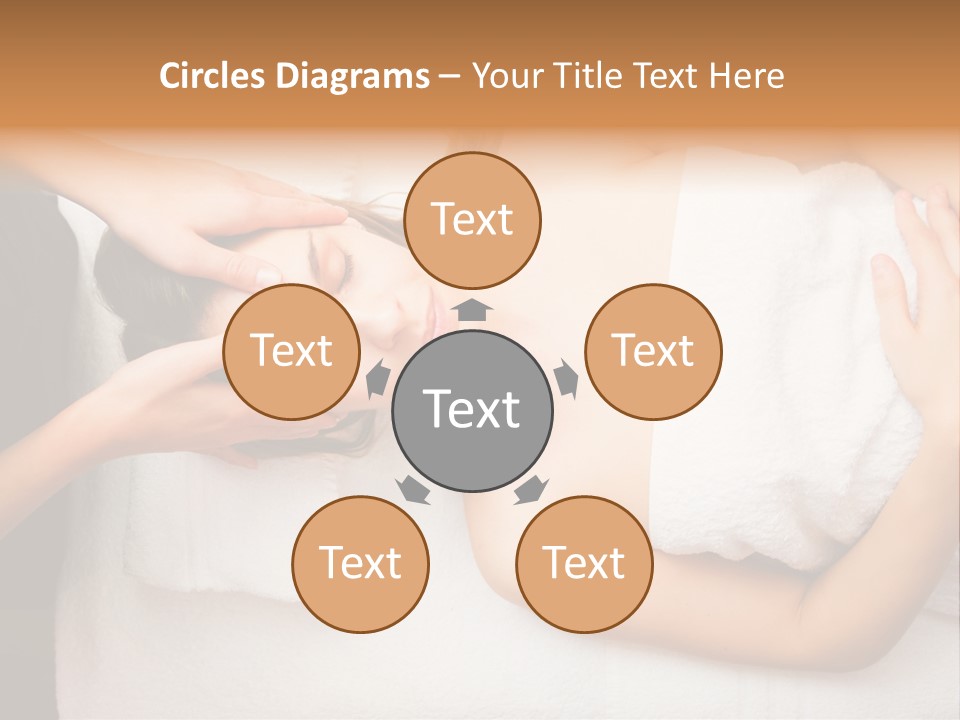 A Woman Getting A Massage With Her Hands On Her Head PowerPoint Template