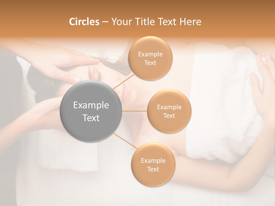 A Woman Getting A Massage With Her Hands On Her Head PowerPoint Template