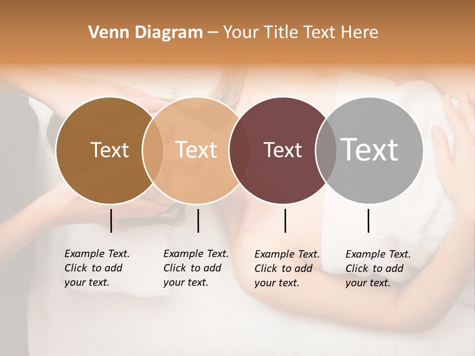 A Woman Getting A Massage With Her Hands On Her Head PowerPoint Template