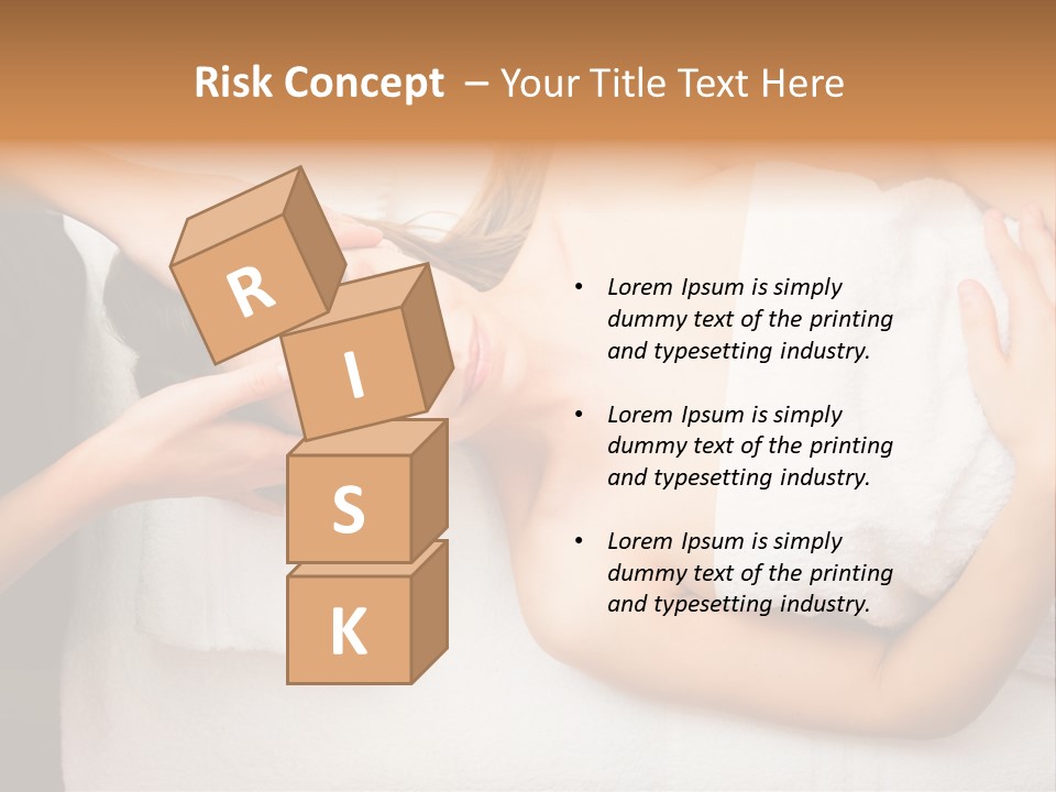 A Woman Getting A Massage With Her Hands On Her Head PowerPoint Template