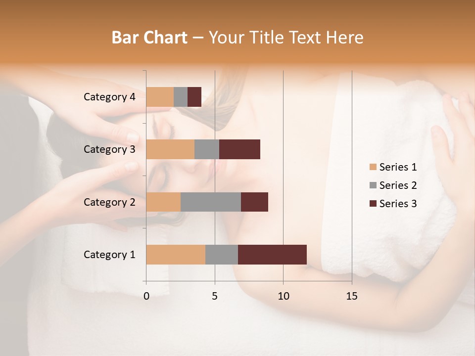 A Woman Getting A Massage With Her Hands On Her Head PowerPoint Template