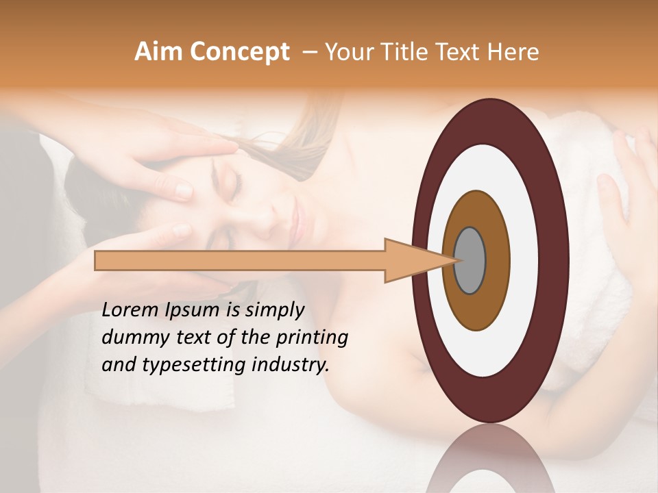 A Woman Getting A Massage With Her Hands On Her Head PowerPoint Template