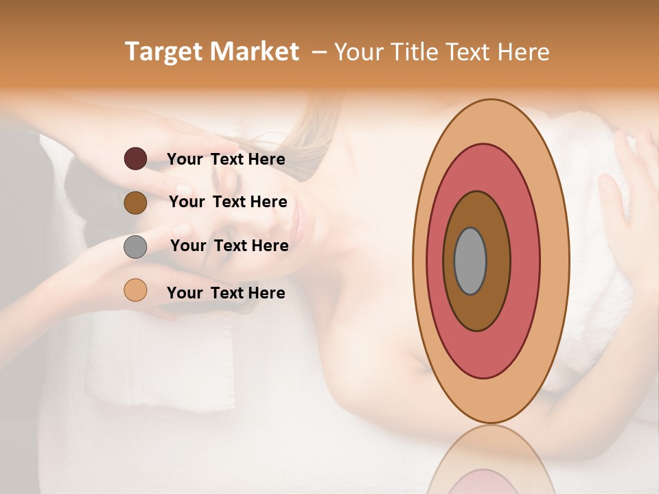 A Woman Getting A Massage With Her Hands On Her Head PowerPoint Template