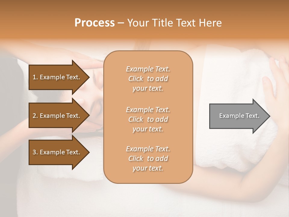 A Woman Getting A Massage With Her Hands On Her Head PowerPoint Template