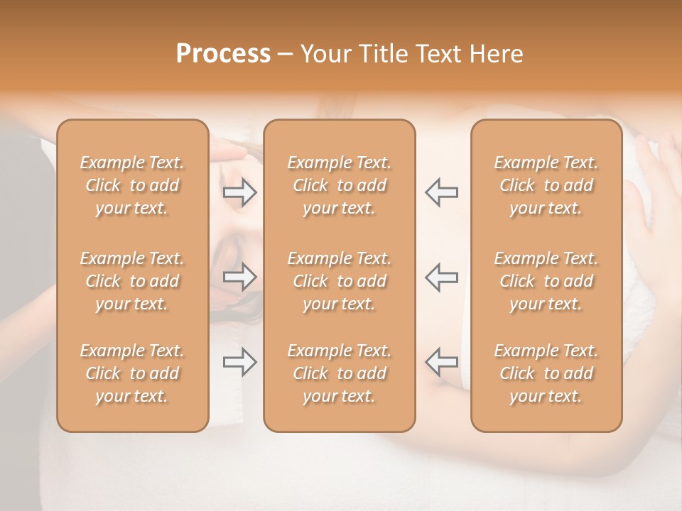 A Woman Getting A Massage With Her Hands On Her Head PowerPoint Template
