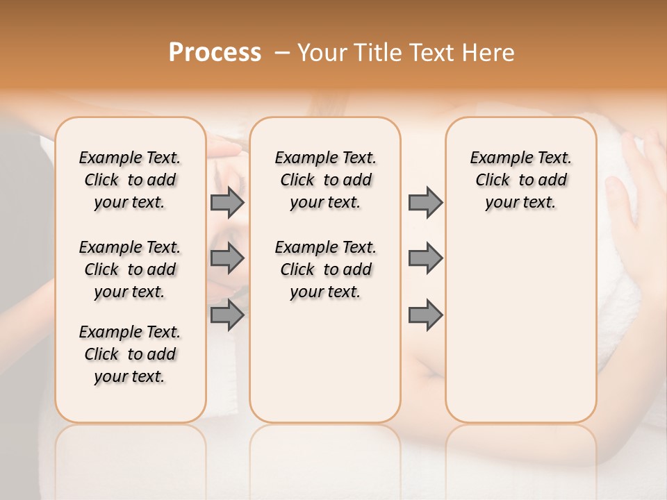 A Woman Getting A Massage With Her Hands On Her Head PowerPoint Template
