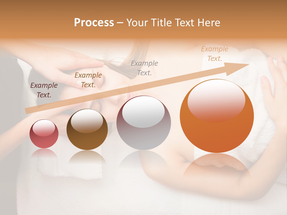 A Woman Getting A Massage With Her Hands On Her Head PowerPoint Template