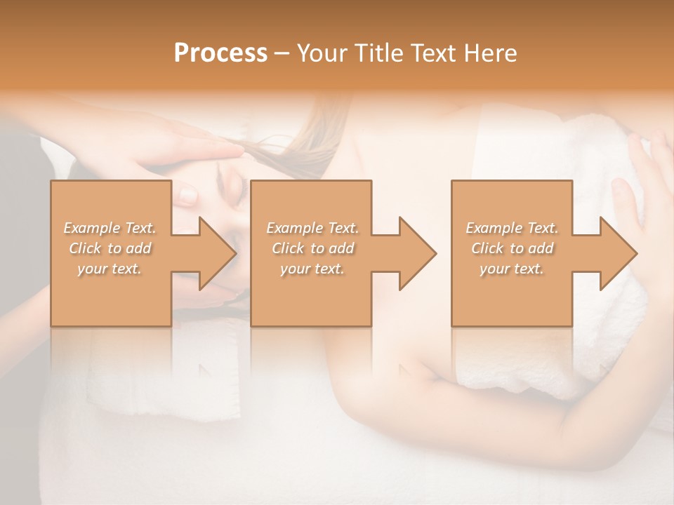 A Woman Getting A Massage With Her Hands On Her Head PowerPoint Template