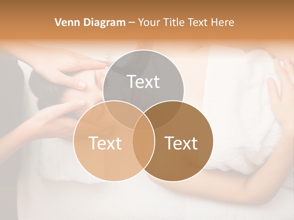 A Woman Getting A Massage With Her Hands On Her Head PowerPoint Template