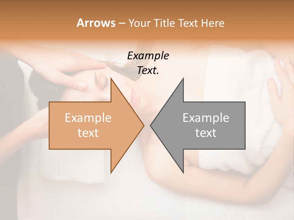 A Woman Getting A Massage With Her Hands On Her Head PowerPoint Template