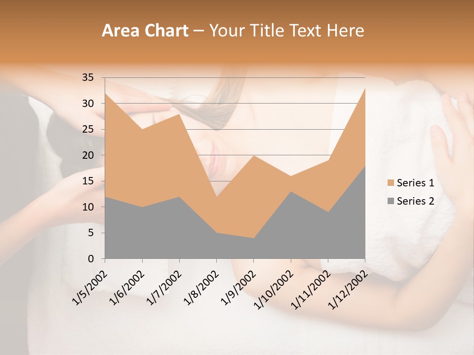 A Woman Getting A Massage With Her Hands On Her Head PowerPoint Template
