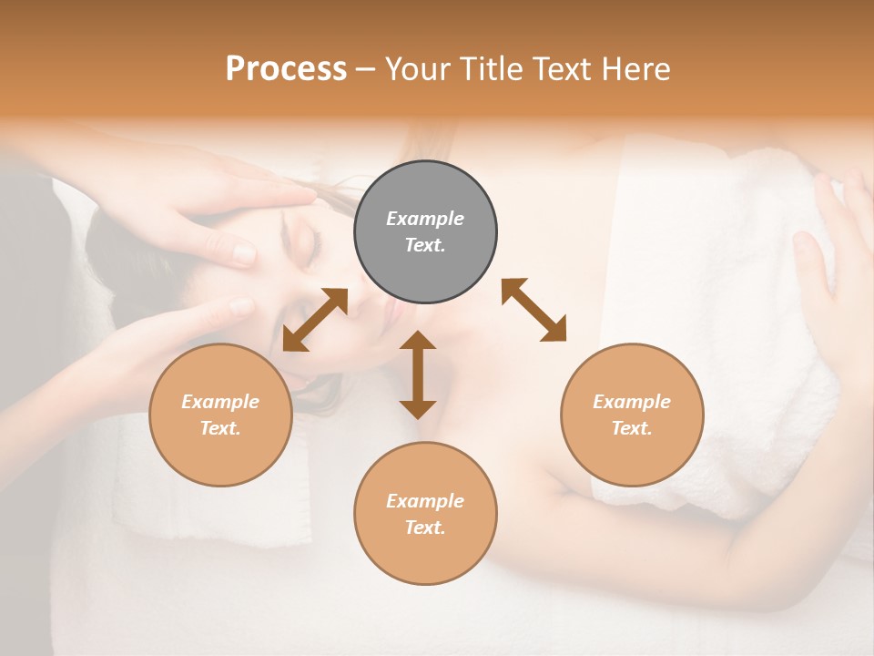 A Woman Getting A Massage With Her Hands On Her Head PowerPoint Template