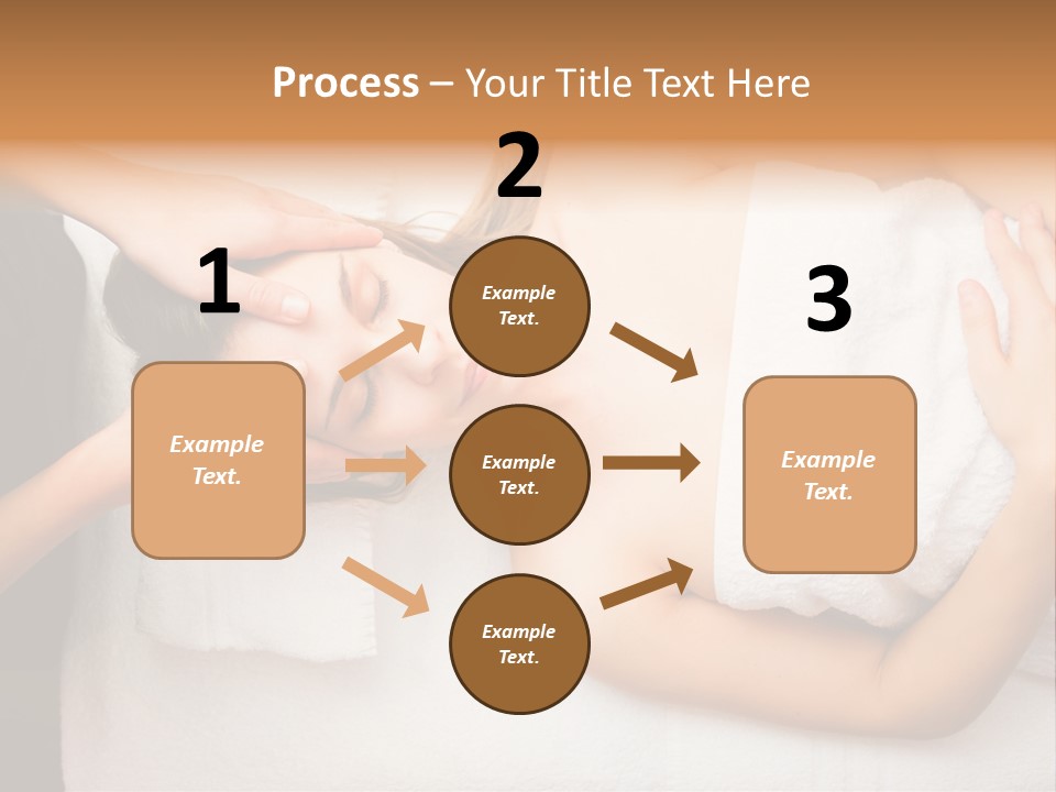 A Woman Getting A Massage With Her Hands On Her Head PowerPoint Template