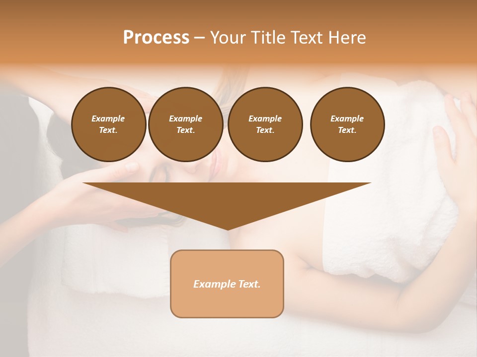 A Woman Getting A Massage With Her Hands On Her Head PowerPoint Template