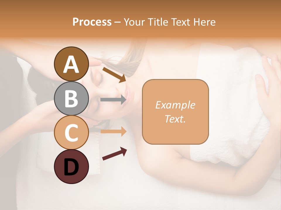 A Woman Getting A Massage With Her Hands On Her Head PowerPoint Template