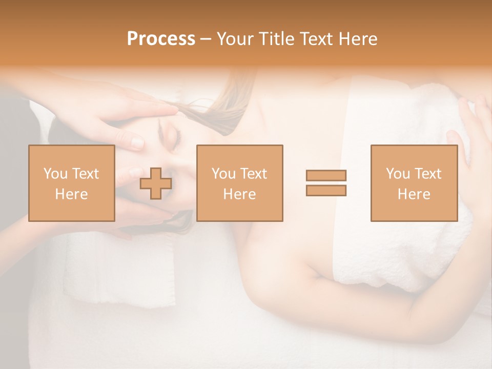 A Woman Getting A Massage With Her Hands On Her Head PowerPoint Template