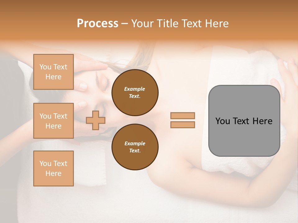 A Woman Getting A Massage With Her Hands On Her Head PowerPoint Template