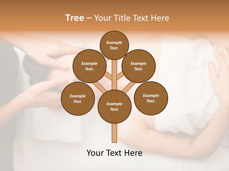 A Woman Getting A Massage With Her Hands On Her Head PowerPoint Template