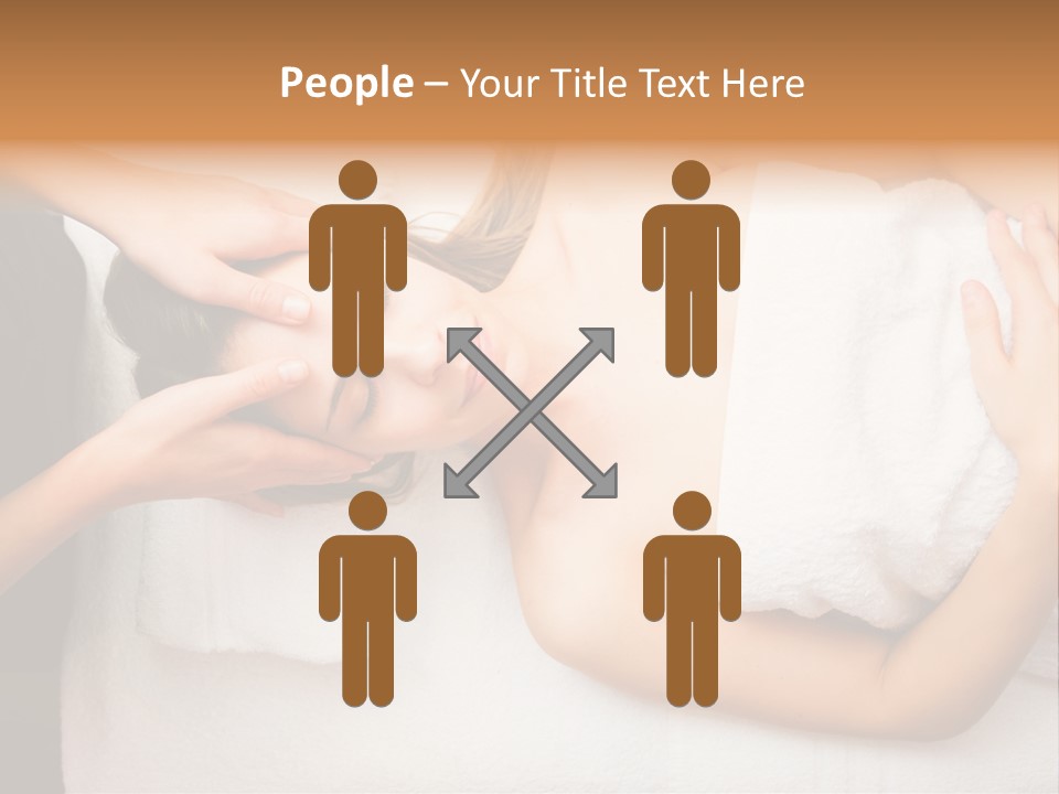 A Woman Getting A Massage With Her Hands On Her Head PowerPoint Template
