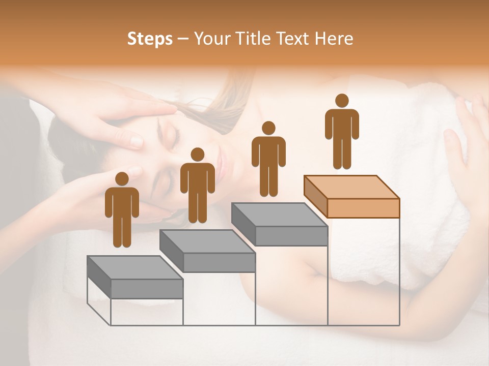 A Woman Getting A Massage With Her Hands On Her Head PowerPoint Template