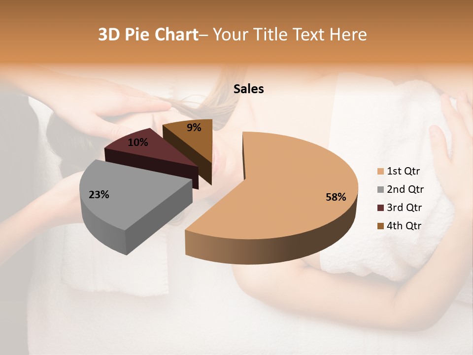 A Woman Getting A Massage With Her Hands On Her Head PowerPoint Template