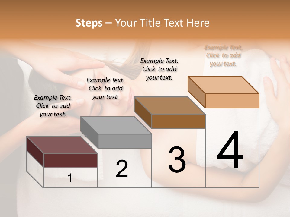 A Woman Getting A Massage With Her Hands On Her Head PowerPoint Template