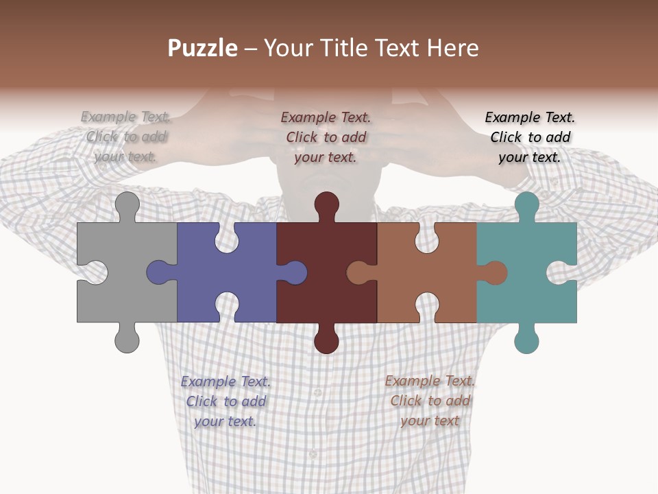 A Man Covering His Eyes With His Hands PowerPoint Template