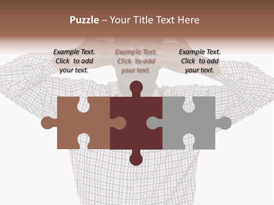 A Man Covering His Eyes With His Hands PowerPoint Template