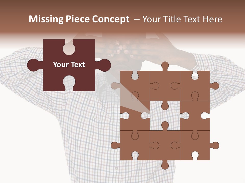 A Man Covering His Eyes With His Hands PowerPoint Template