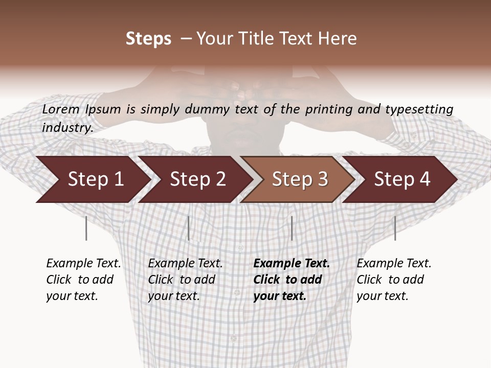A Man Covering His Eyes With His Hands PowerPoint Template