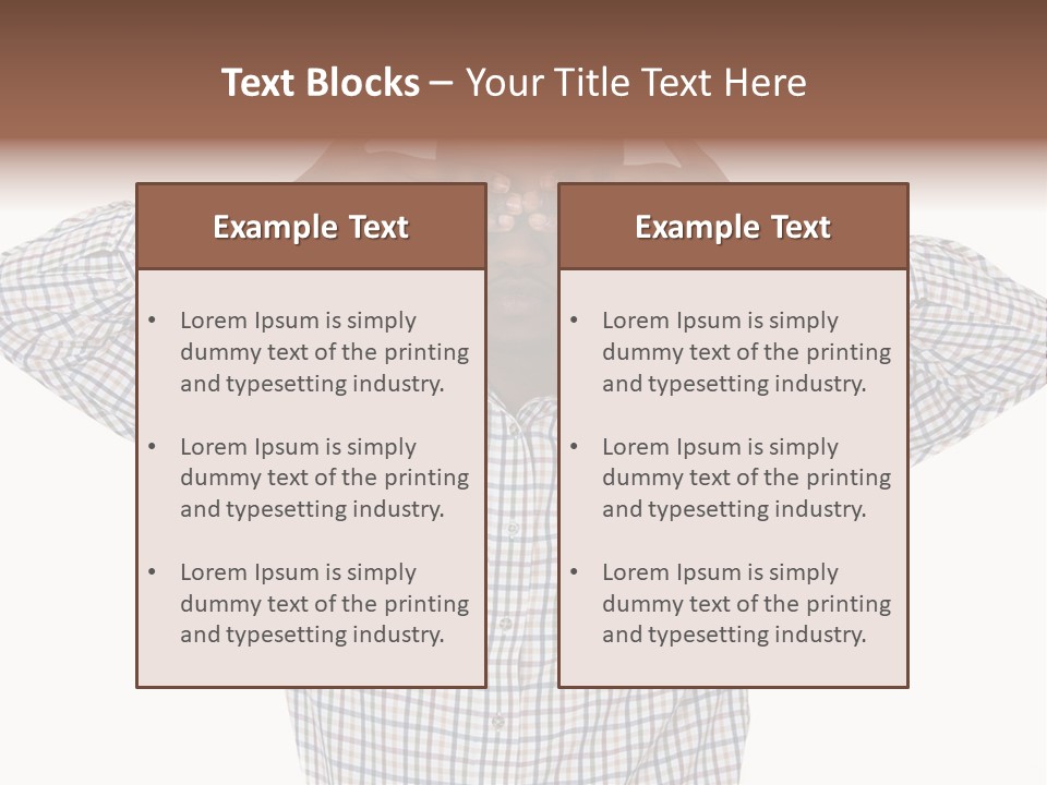 A Man Covering His Eyes With His Hands PowerPoint Template