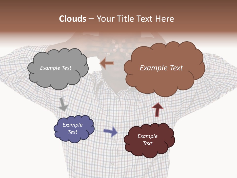 A Man Covering His Eyes With His Hands PowerPoint Template