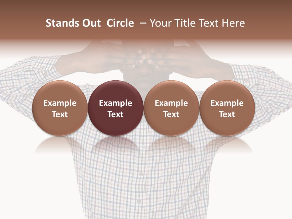 A Man Covering His Eyes With His Hands PowerPoint Template