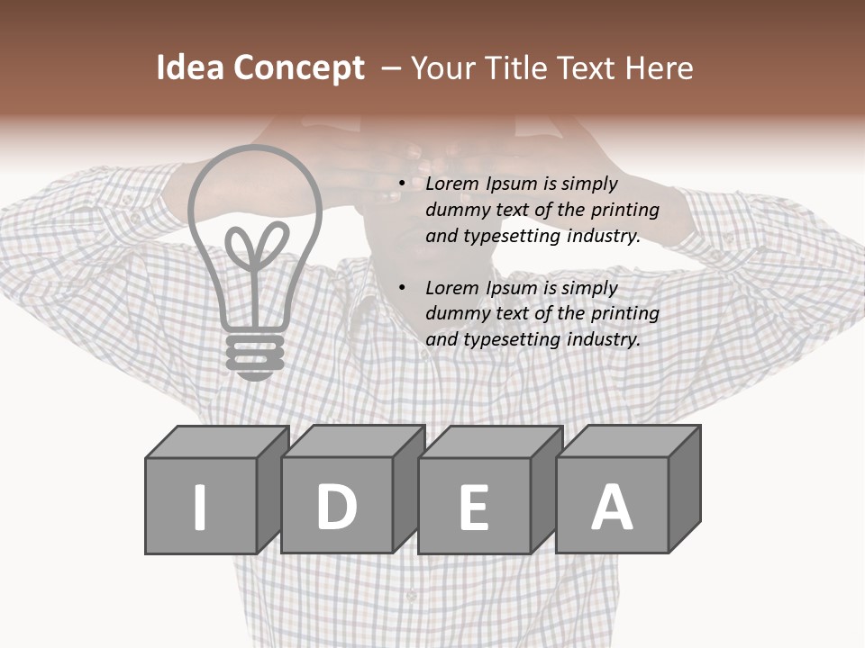 A Man Covering His Eyes With His Hands PowerPoint Template