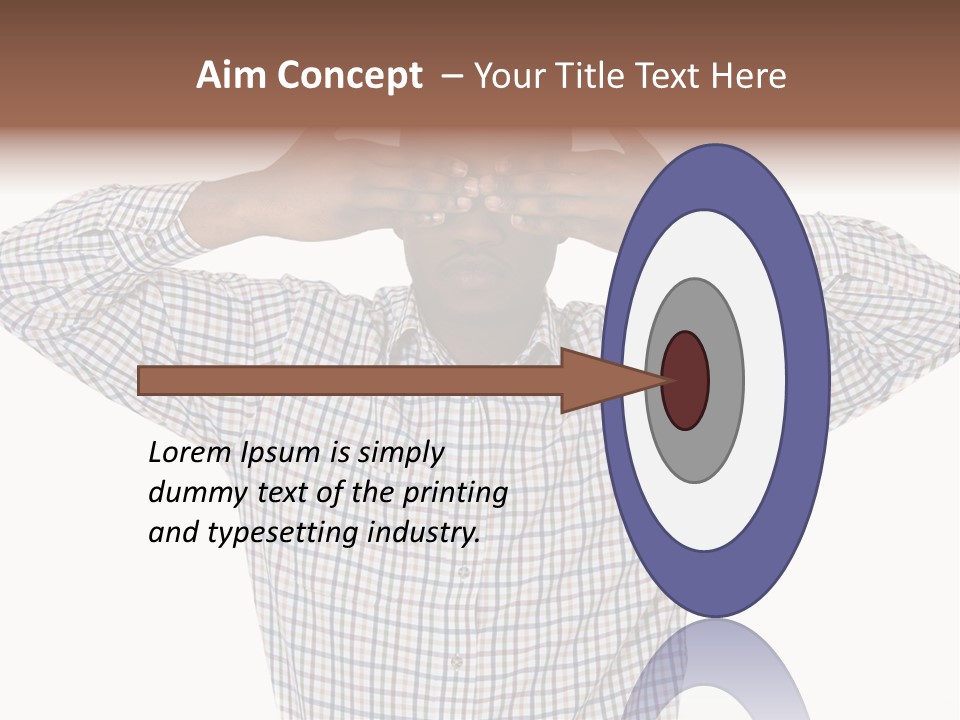 A Man Covering His Eyes With His Hands PowerPoint Template