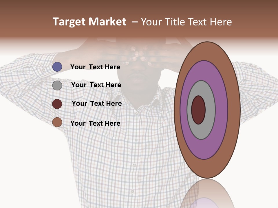 A Man Covering His Eyes With His Hands PowerPoint Template