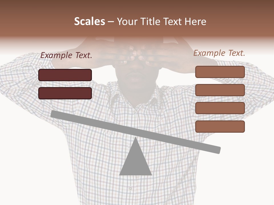 A Man Covering His Eyes With His Hands PowerPoint Template