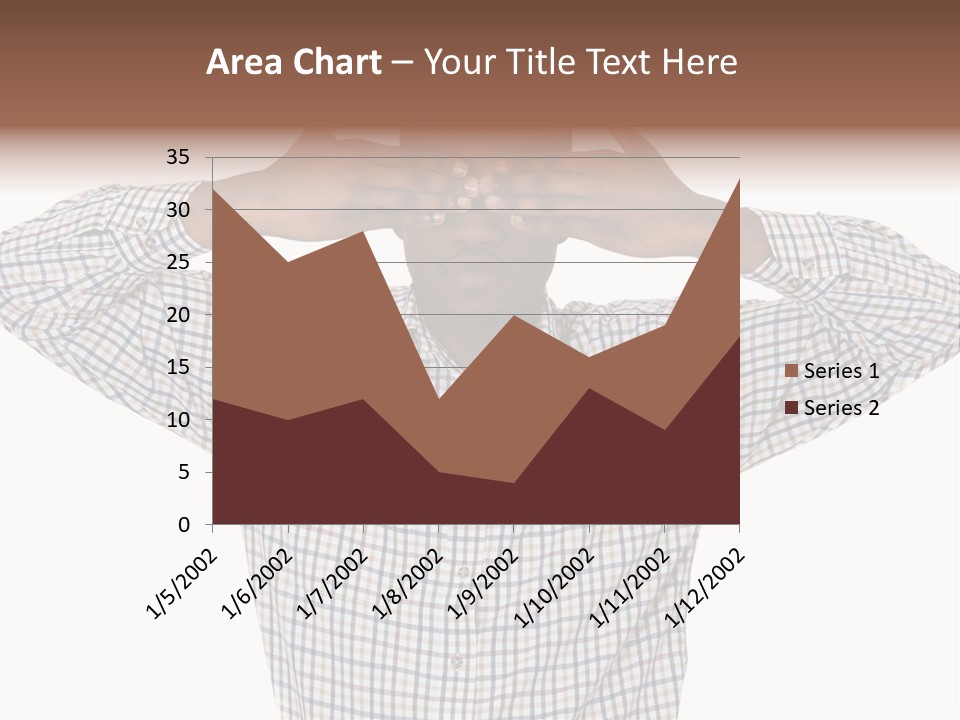 A Man Covering His Eyes With His Hands PowerPoint Template