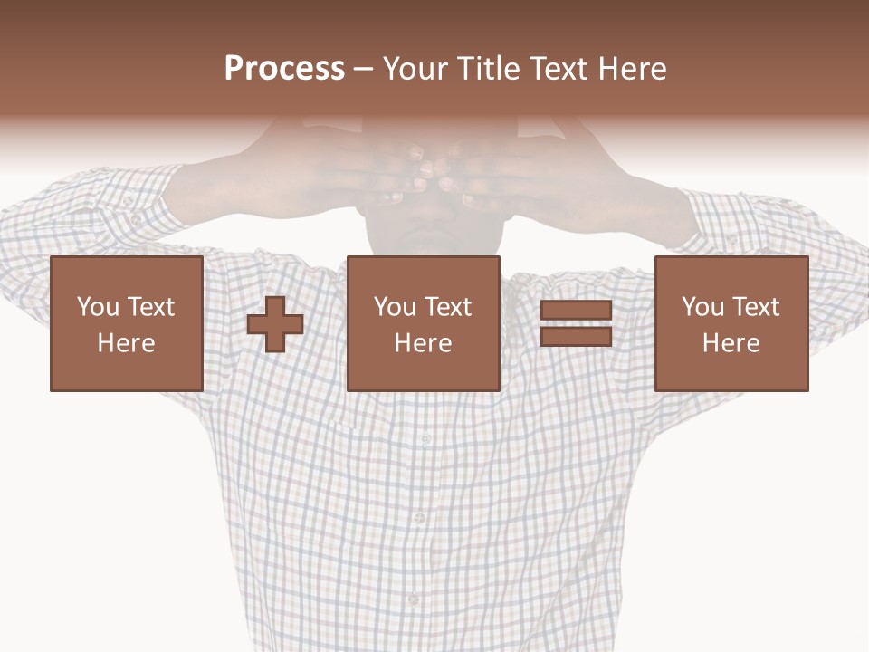 A Man Covering His Eyes With His Hands PowerPoint Template